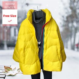 2019 New Fashion Winter Short White Duck Down Jacket Female Light Stand Collar Thick Feather Coat Warm Casual Large Size Outwear T200805