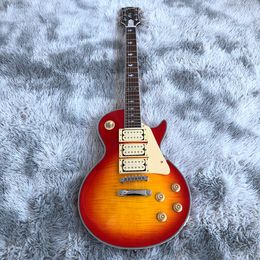2022 years popular New Arrival Cherry Burst Electric Guitar Wholesale From China Ace guitar with pickguard free shipping in stock
