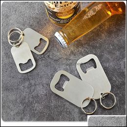 Openers Kitchen Tools Kitchen Dining Bar Home Garden Stainless Steel Wine Key Chain Holders Beverage Rings Promotional Gifts Craft Drop D