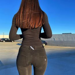 Black Denim Jeggings Made in China 