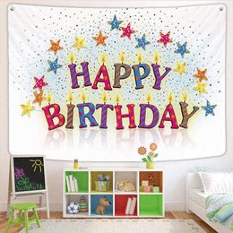 Tapestry Birthday Covers Wall Fabric Room Decorative Kawaii Hanging Pink Rugs J220804