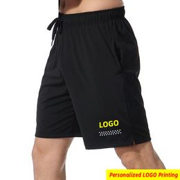 DIY Quick Dry Breathable Men Running Shorts With Pocket Mens Gym Fitness Loose Sportswear Jogging Short Pants 220608
