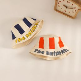 Children print caps Flat-top fisherman hat matching Colour casual versatile baby hats factory price