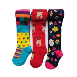 3PCS Girls Plaid Tights Kids Stockings Spring Autumn Christmas Baby Girl Floral Clothes Striped Tights for Girls Pantyhose 220611