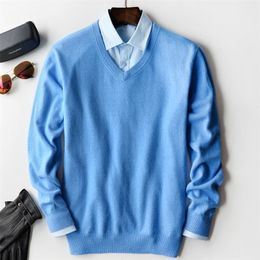 Cashmere cotton blend Pullover sweater men jumper autumn winter man clothes sweter jersey sueter hombre pull homme sweaters 220817