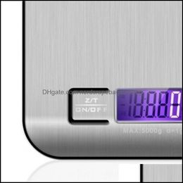 Household Scales Sundries Home Garden Stainless Steel Kitchen Scale Electronic Weighing 5Kg 10Kg Mini Gram Jewelry Said 721 K2 Drop Delive