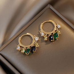 Dangle & Chandelier Simple Green Earrings For Women Jewelry High Quality Zircon Earring GiftsDangle
