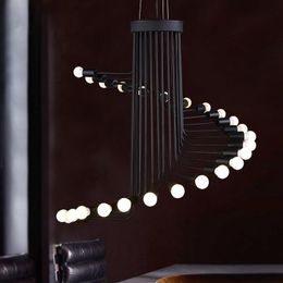 Pendant Lamps Retro Industry Loft Lights Personality Reative Cafe El Restaurant Spiral Staircase Lamp Lighting 16/ 26 Heads GY81Pendant