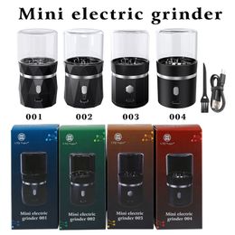 LTQ Electric Grinder Vapour Crusher Spin Spees Flower Metal Dry Herb Grinders Handheld Chopper 1100mAh With USB Cable