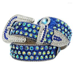 Belts Jean Pants Fashion Man Rhinestone Luxury Designer Leather Belt High Quality Cow Layer Skin Strap FemaleBelts Forb22