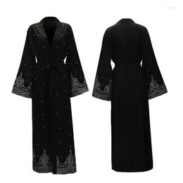 Abaya Long Open Cardigan Women Muslim Embroidery Dress Pearls For Ladies Dubai Robe Sleeve Arab Maxi Gown Party Cocktail1