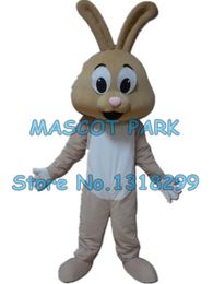 Mascot doll costume cute rabbit mascot costume brown bunny custom adult size cartoon character cosply carnival costume 3255
