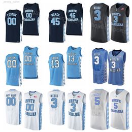 NCAA College North Carolina Tar Heels 40 Harrison Barnes Jerseys Basketball 52 James Worthy 44 Tyler Zeller 42 Jerry Stackhouse 5 Marcus Paige 3 Kennedy Meeks Sport