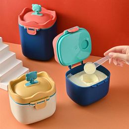 baby powder box UK - Baby Bottles# Portable Food Storage Box BPA Formula Dispenser Cartoon Infant Milk Powder Toddler Snacks Cup Container265M
