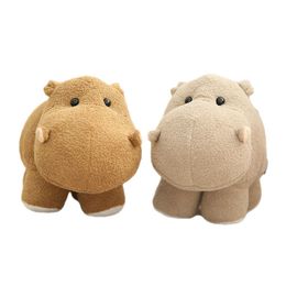 20cm Big Head Hippo Plush Toy Soft Cartoon Animal Hippopotamus Stuffed Doll Cute Home Decoration Baby Children Christmas Gift LA371