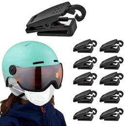 Motorcycle Helmets 10PCS Ski Helmet Mask Holder Clip Multipurpose Hook Easy Mounting For Outdoor Cycling Bicycle