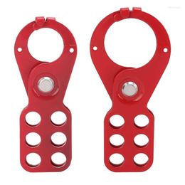 Alarm Systems Hole Lockout Tagout Safety Hasp Lock Steel Tamper Proof Impact Resistant For Padlocks SystemsAlarm