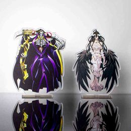 Anime Overlord Acrylic Figures Momonga Albedo Sebas Tian Character Overlord Acrylic Stand Models Plate Desk Decor Standing Sign AA220318