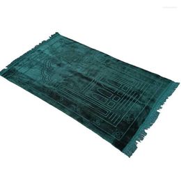 Blankets Deluxe Soft 65 X 110 Cm Rectangle Prayer Blanket Decoration Rug Floor With Tassel Worship Mats Living Room Thick MuslimBlankets