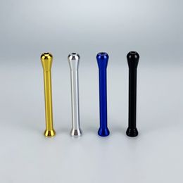 Smoking Colourful Aluminium Alloy Dry Herb Tobacco Spice Miller Snuff Snorter Sniffer Philtre Tube Portable Mini Handpipes Innovative Design Cigarette Holder Pipes