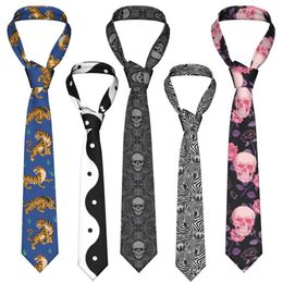 Bow Ties Tiger Neck Tie Necktie For Men Polyester Silk 8cm Creative Fashion Wedding Accessories Festival Party Formal GiftsBow