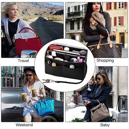 EverToner For LV Carryall PM Felt Cloth Insert Bag With Zipper Fit Luxury  Handbag Cosmetic Bag Travel Mommy Bag Liner