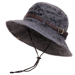 Outdoor Sports Fishing Cap Sunscreen Sun Visors Bucket Hat Camping Military Airsoft Cycling Tactical Bob Wide Brim Bonnie Men