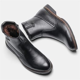 Stivali da uomo di marca WOOTTEN Stivali invernali in pelle retrò per uomo taglia 4045 stivali invernali in pelle fatti a mano scarpe da uomo DM5266C1 201204