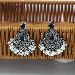 Dangle & Chandelier Jewellery Boho Crystal Pearl Beads Rhinestone Tassel Drop Earrings Pendientes Piercing Brincos Statement Earring GiftDangl