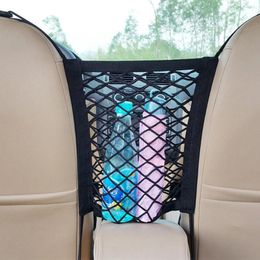 Car Organiser Universal Elastic Mesh Net Bag Seat Back Storage Holder Styling For Mini Cooper One S JCW Accessories