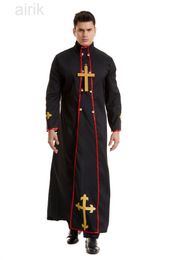 Vestido de fantasía cadena chulo rapero Gangster Traje de Disfraz de palo Vicario Sacerdote Papa