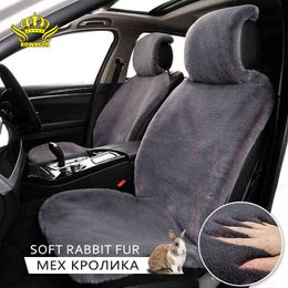 Faux rabbit fur Car Seat Cover winter Universal Automotive interior Artificial rabbit fur Car Seat Cushion H220428