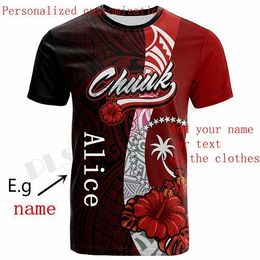 Men's T-Shirts Custom Personalised 3DPrint Tribal Culture Chuuk Kosrae Pohnpei Polynesian DIY Name/Text Man/Woman Tshirts Short Sleeve Style