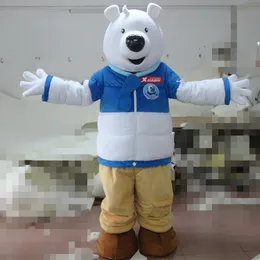 Mascot doll costume Big White Bear Mascot Costume Suits Party Game Fancy Dress Outfits Advertising Promotion Carnival Halloween Adults Size