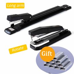 Long/Rotate Arm Stapler metal Special A3/A4 Sewing Machine Staple Lengthening Paper Stapling Office Bookbinding 220510