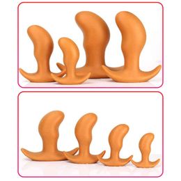 Nxy Anal Toys Nothosaur Soft Silicone Small Plug Invisible Butt Anus g Spot Prostate Massager Erotic Sex for Men Women Gay 220506