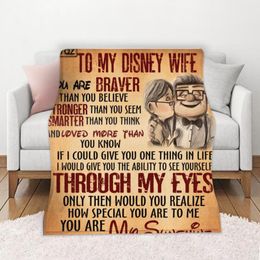 Blankets Custom Express Love TO My Daughter Funny Character Blanket 3D Print Sherpa On Bed Home Textiles Gift