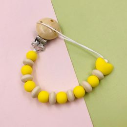 2022 Baby Pacifier Clips Silica Gel Pacifier Soother Holder Silicone Beaded Clip Chain Nipple Teether Tooth Glue Anti-drop Chains Infant Shower Gift