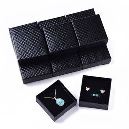 12pc Jewellery Organiser Storage Gift Box Pendant Necklace Earrings Ring Box Paper Jewellry Packaging Container with Sponge Inside 220428