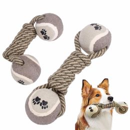 Dog Toys Pet Chew Toys for Dog Dumbbell Bone Rope Tennis Paw Ball Puppy Dog Teeth Cleaning Training Tool