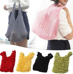 Magic Stretch Bag Pleated Bag Large Capacity Reusable Ladie Tide Ins Shopping Bag Portable Multi Purpose Bubble Elastic Paddy C0812