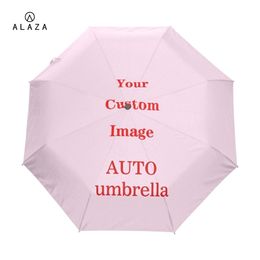 ALAZA Windproof Double Automatic Folding Female Male Custom Pattern High Quality Business Umbrella Parasol 220711