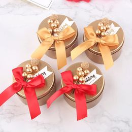 Подарочная упаковка 5/10pcs мини -круглой конфеты Свадебная швадница