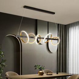 Pendant Lamps Modern Strip Rings LED Lights Indoor Lighting For Living Dining Room HOME Decoration Luster Fixtures LuminariaPendant