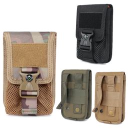 Tacitcal Cell Pone Pouch Bag Outdoor Sports Tactical Backpack Vest Gear Accessory Camouflage Multi functional Molle NO11-974