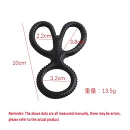 Sex toy Toy Massager silicone Three Ring Penis for Men Remaining Straight to Delay Ejaculation Cock Scrotum Bondage Adult Products Toys GUE9 FGMK