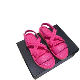 Sandals For Womens Designer Platform Espadrille Woman Sheepskin Flat Slippers Loafers Luxury Flip Flops Retro White Mules Fashion Slides Slingbacks Open Shoe 2022