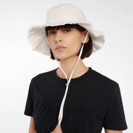 Women bucket hat men sun cap with Inner Label 11 colors Resort beach hats bob Outdoor Wide Brim designer hat