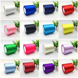 5 Yards 100mm Ribbon Wedding Party Decoration Handmade Satin Gift Wrapping Hair Bows DIY Christmas Y201020