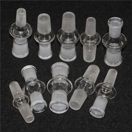 Hookah Glass Adapter 14-14mm male 18-18mm males 14-18mm female glass bong adaptor for oil rig water pipes